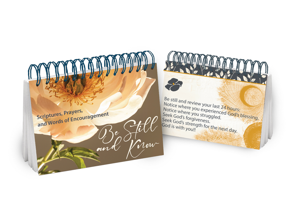 Be Still and Know Spiral Bound Flip Book with Scriptures, Prayers, & Encouragement