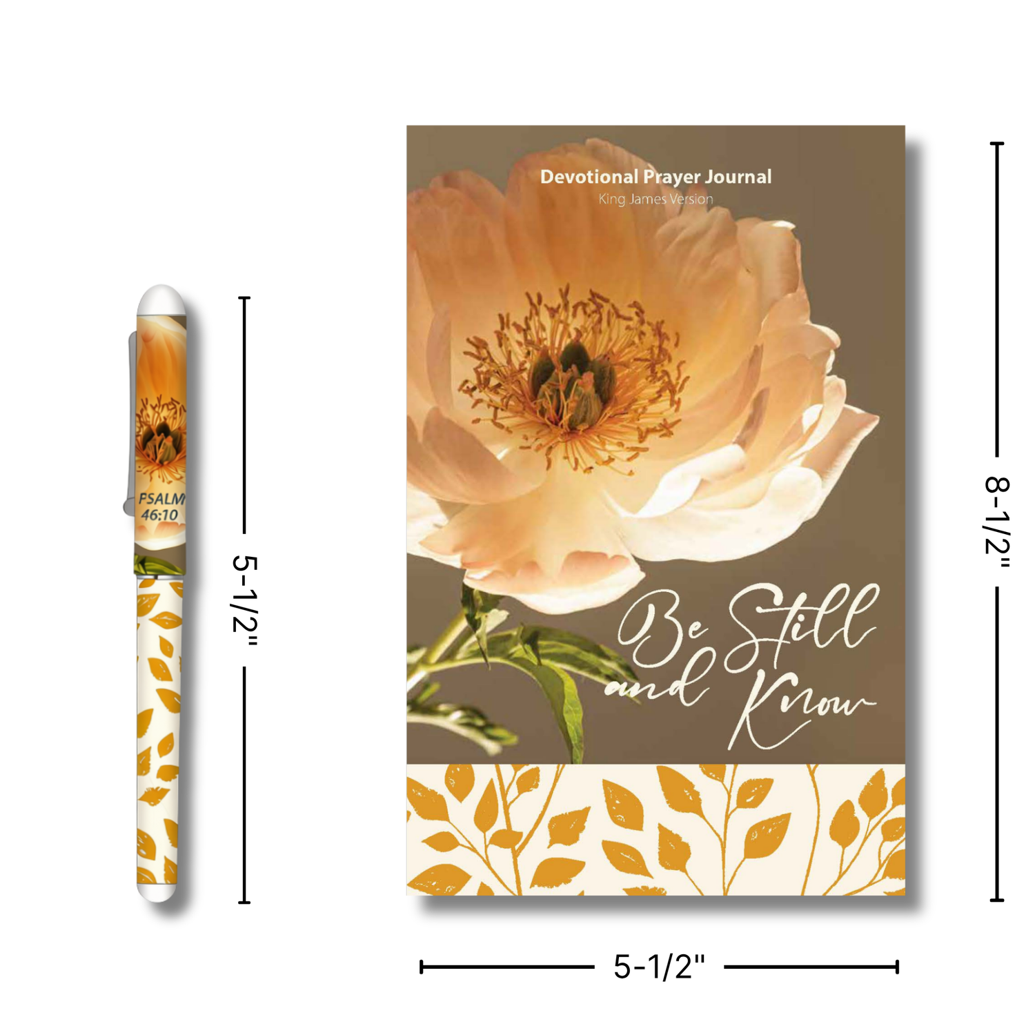 WRAPPED & READY® Prayer Journal & Pen Gift Set - Be Still & Know