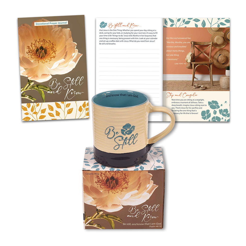 Be Still and Know Prayer Journal and Mug