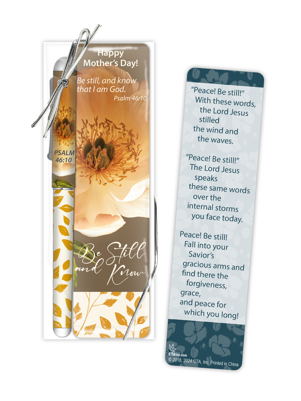 Be Still and Know Happy Mother's Day Pen & Bookmark Set in Acrylic Box