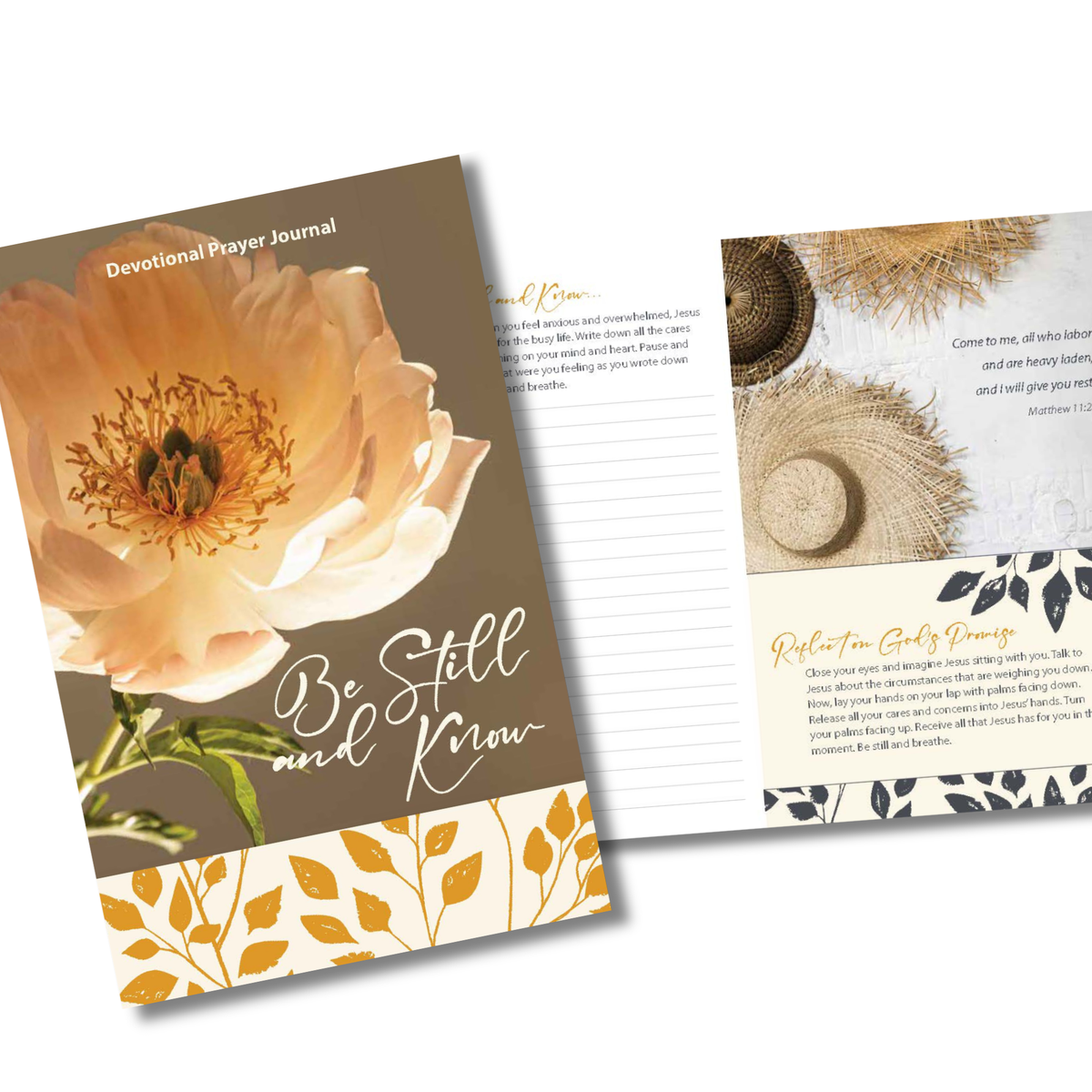Devotional prayer journal with floral design and text on a white background by CTA Christ to All & CTA Publishing.