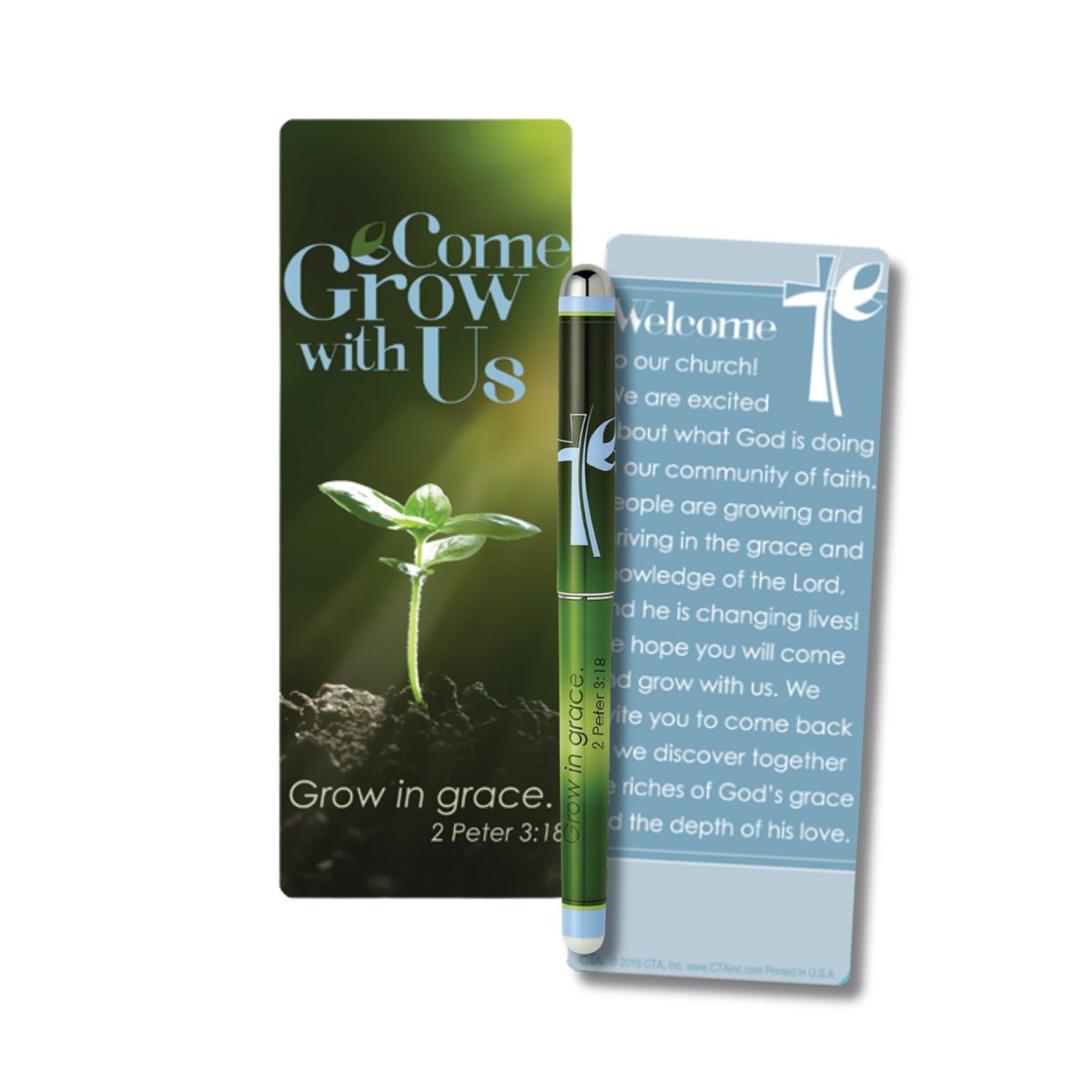 WRAPPED & READY® Bookmark & Pen Gift Set - KJV - Come Grow with Us