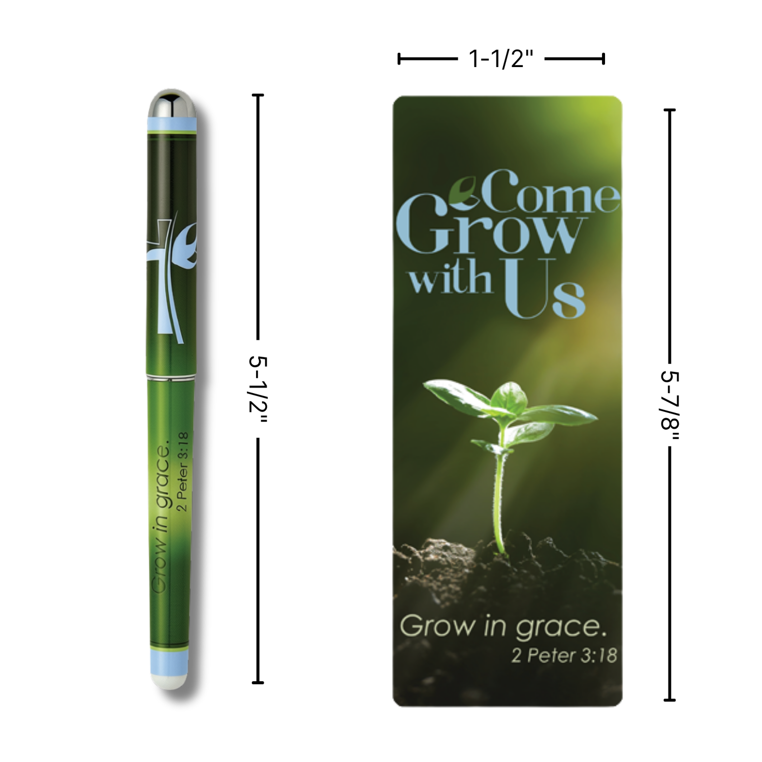 WRAPPED & READY® Bookmark & Pen Gift Set - KJV - Come Grow with Us