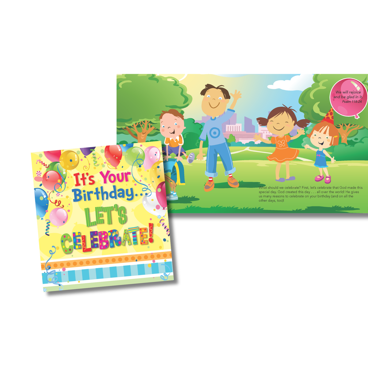 Children's birthday card with colorful design and text on a white background by CTA Christ to All & CTAKids.