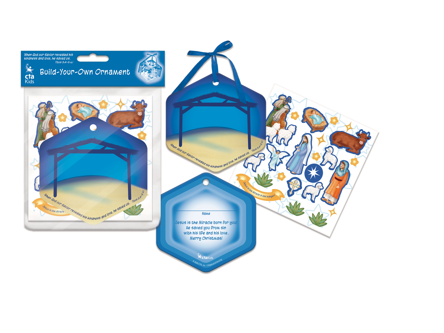 Nativity scene build-your-own ornament kit  for kids
615122-17556-9