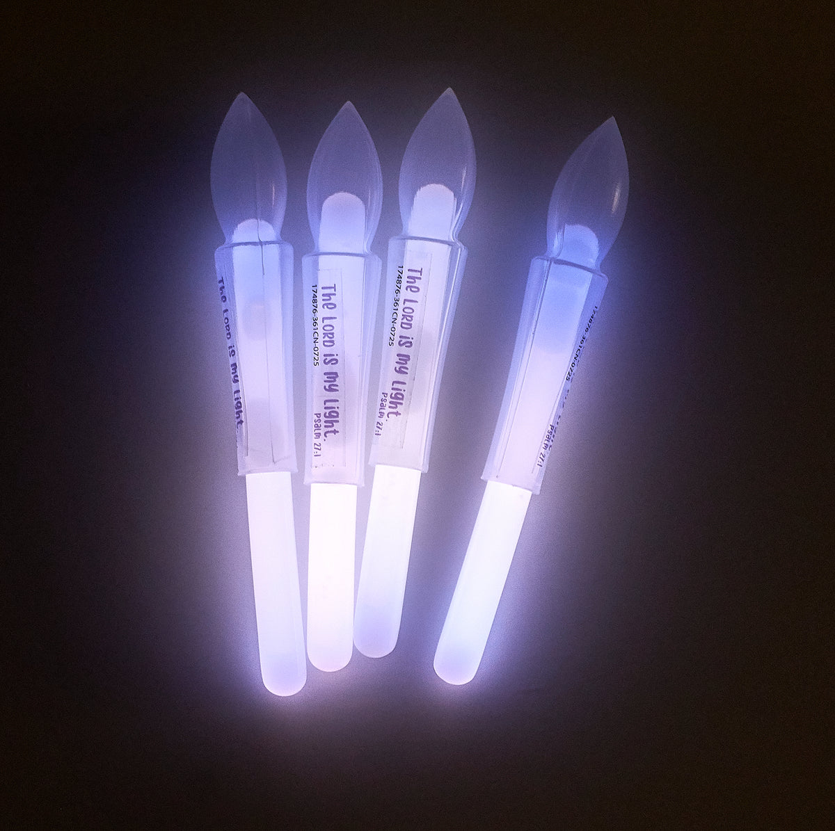 Glow-in-the-Dark Crack & Glow KJV Candle Sticks (Pack of 12)