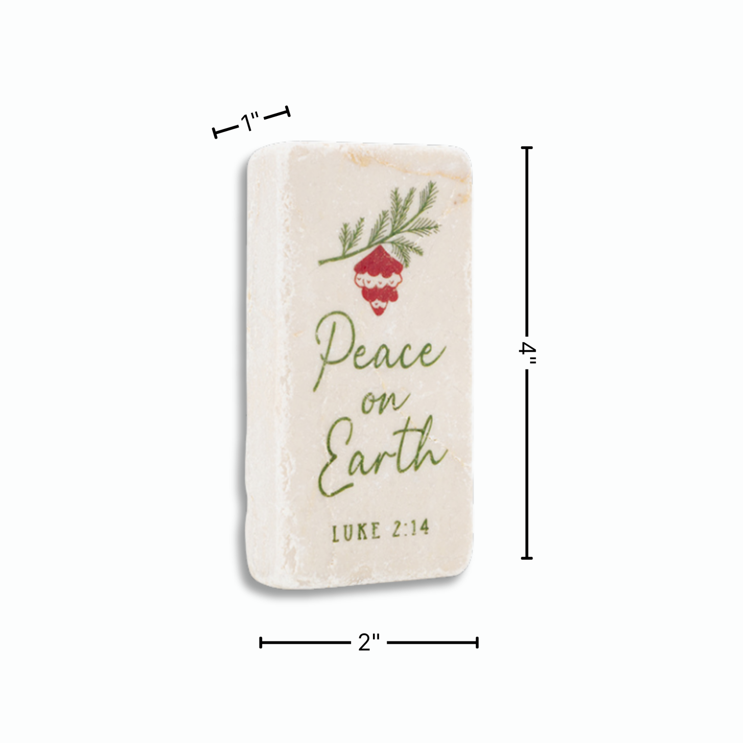 4" Scripture Stone - Peace on Earth Luke 2:14
