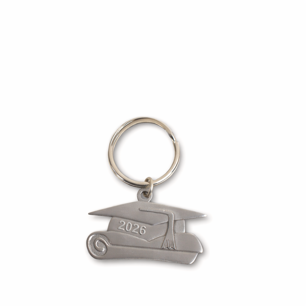 2026 Pewter-Finish Graduation Keychain in Gift Box with Notecard 2026 Pewter-Finish Graduation Keychain in Gift Box with Notecard