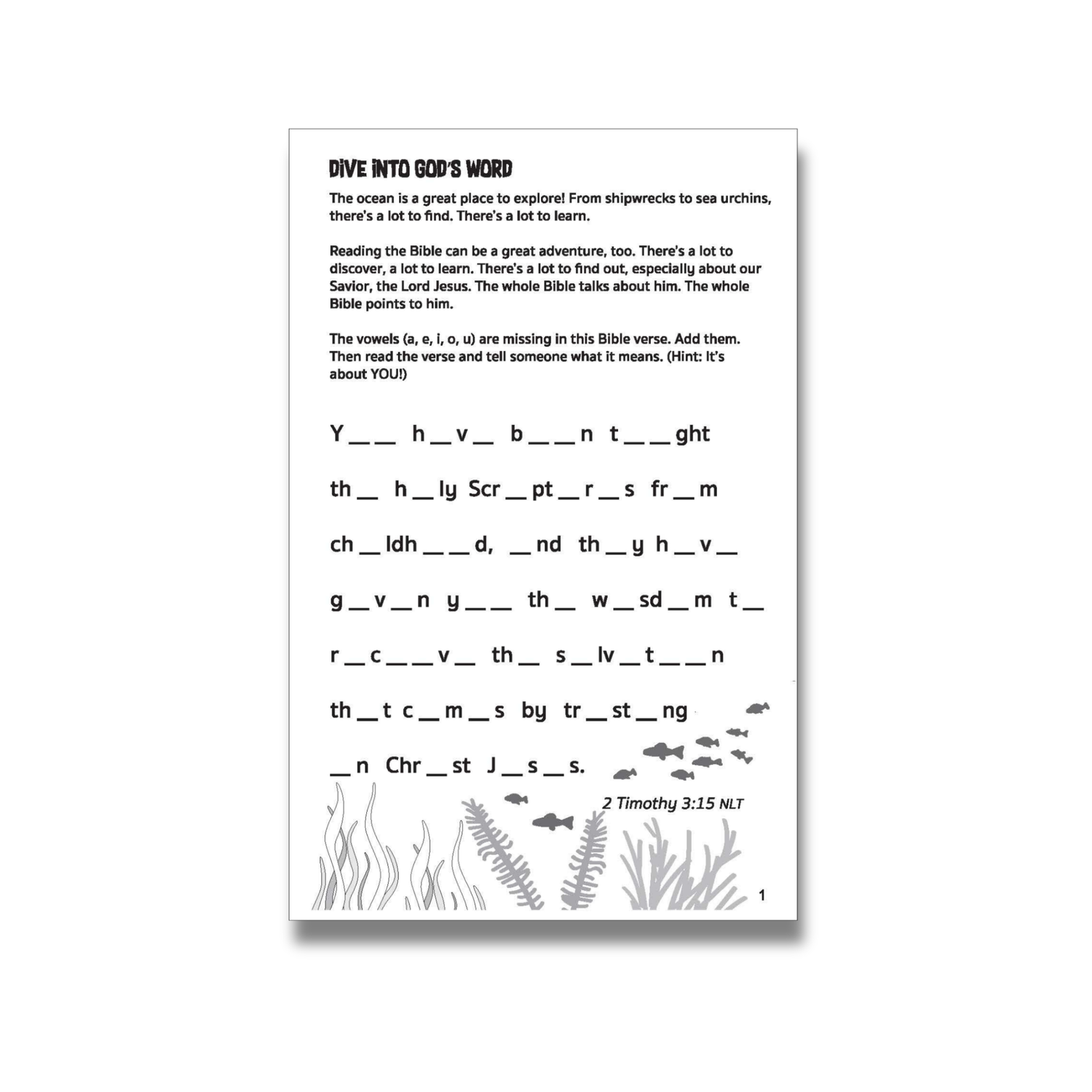 Activity Book - Dive into God's Word