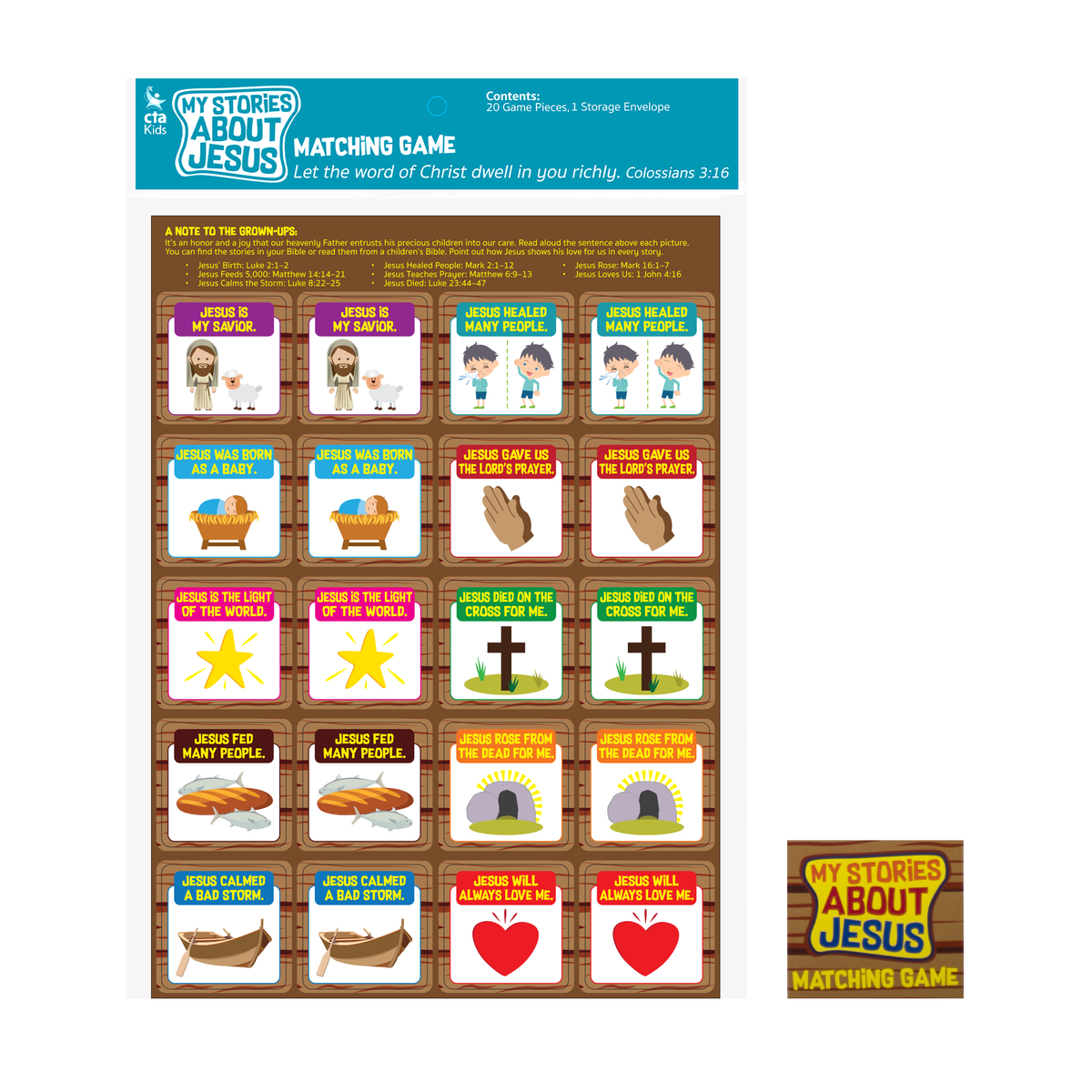 Stories of Jesus Matching Game - KJV - Dive into God's Word