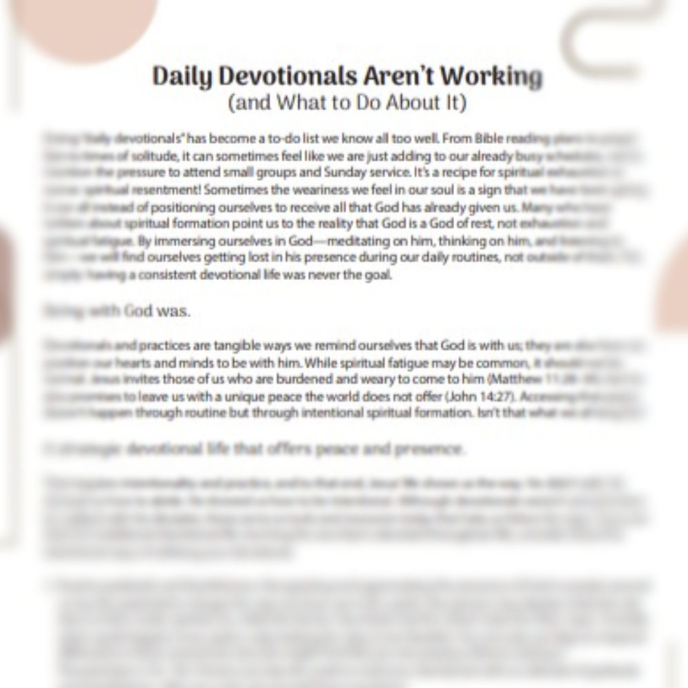 Digital Reading Guide for Devotional Resources