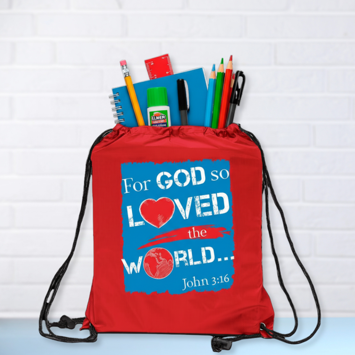 Drawstring Bag - KJV - John 3:16
