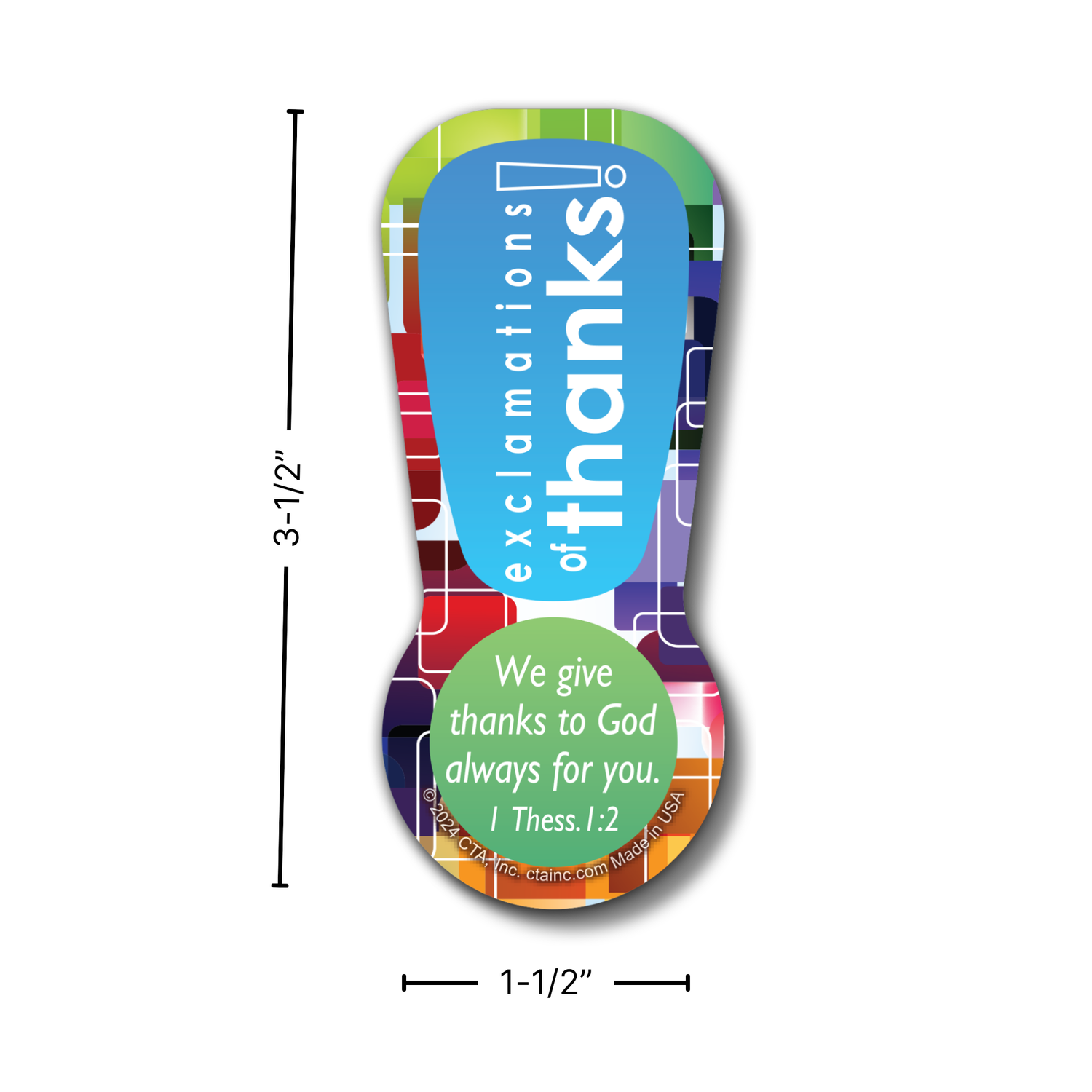 3-1/2" Magnet - Exclamations of Thanks