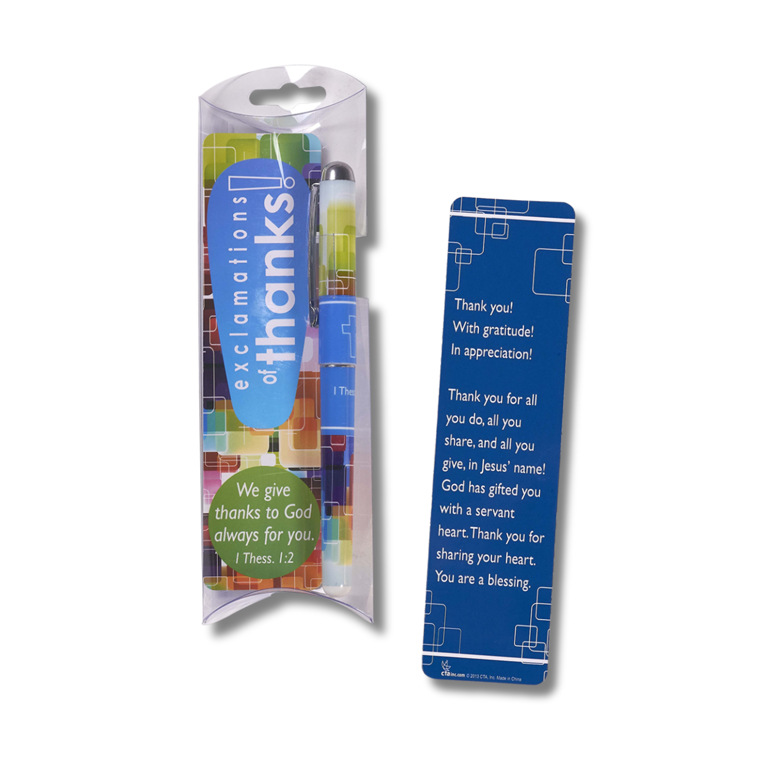WRAPPED & READY® Bookmark & Pen Gift Set - Exclamations of Thanks