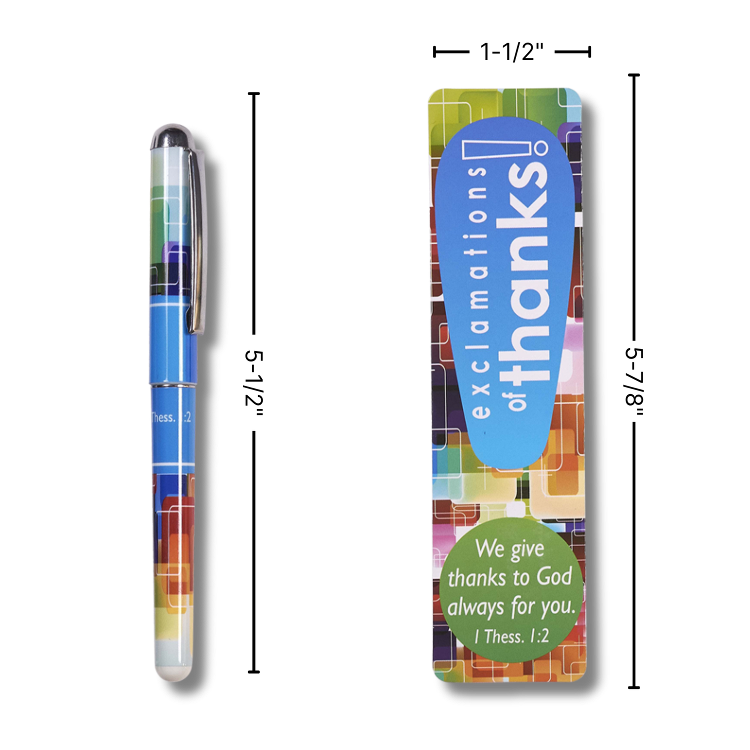 WRAPPED & READY® Bookmark & Pen Gift Set - Exclamations of Thanks