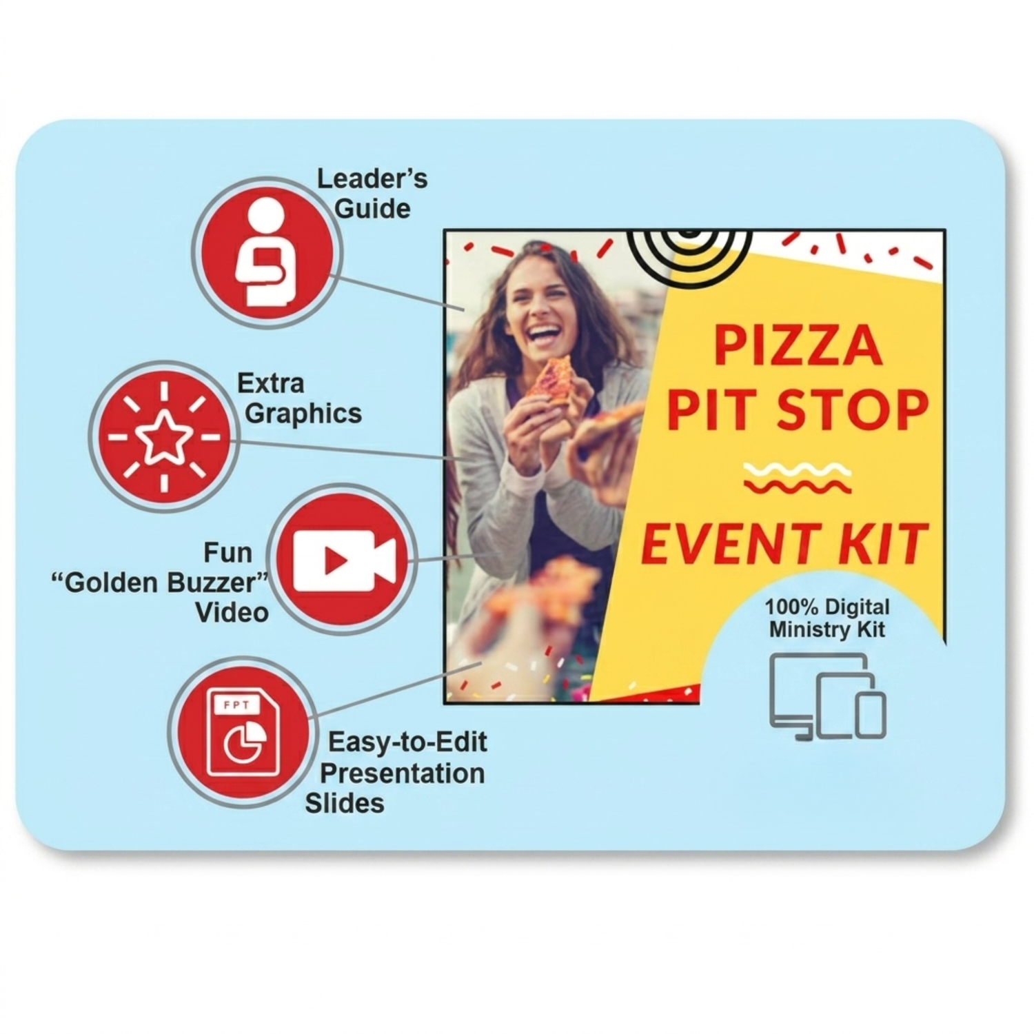 Pizza Pit Stop Volunteer Check-In - DIGITAL DOWNLOADABLE