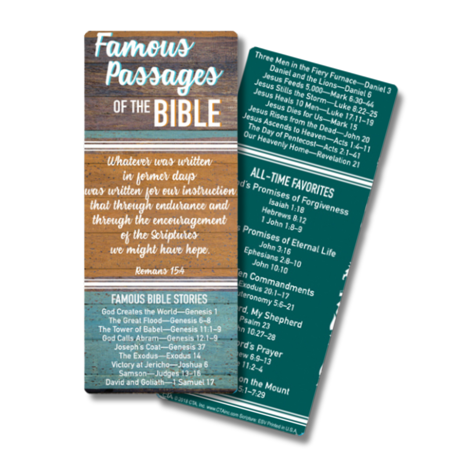 3" x 7" XL Scripture Reference Card - Famous Passages of the Bible