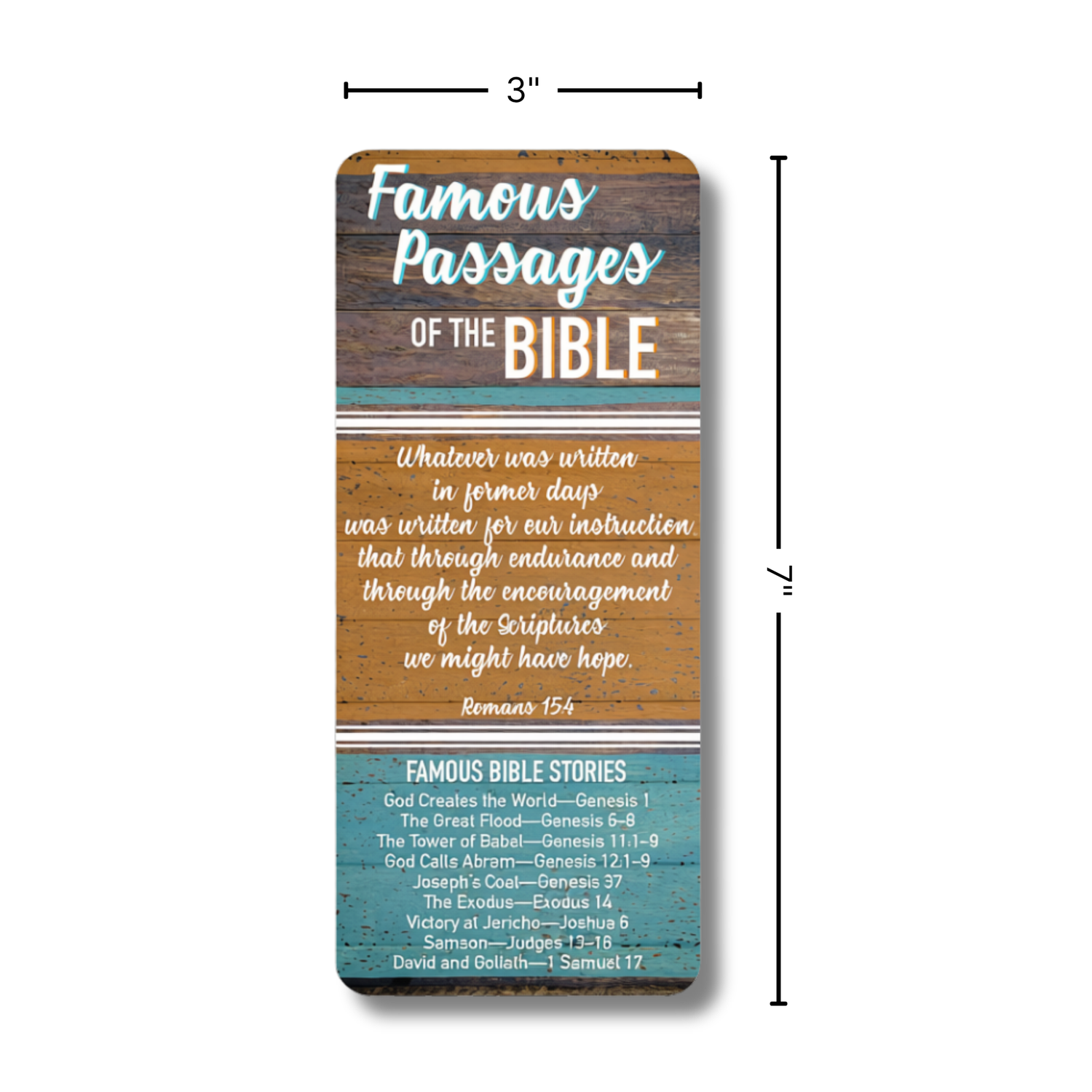 3" x 7" XL Scripture Reference Card - Famous Passages of the Bible