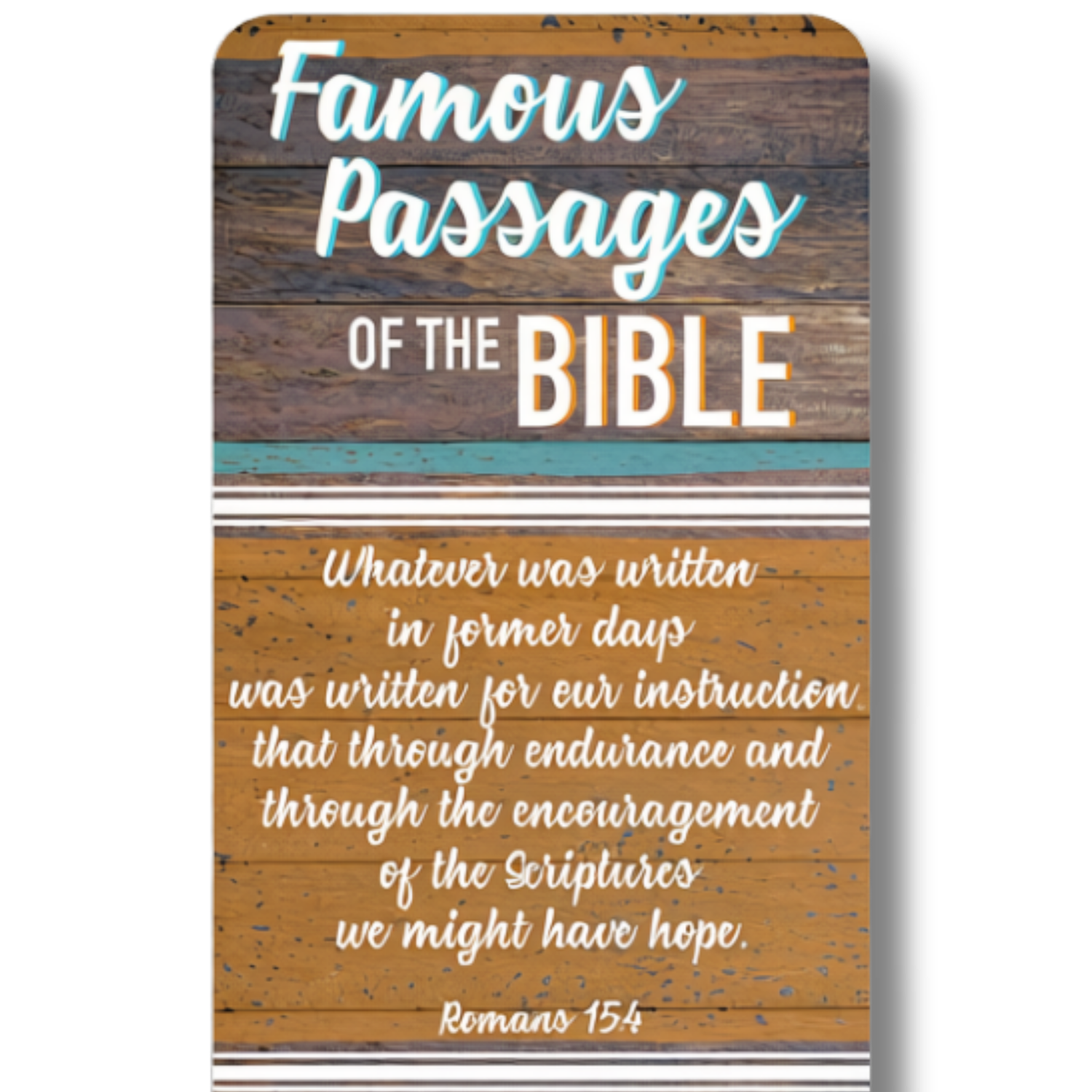 3" x 7" XL Scripture Reference Card - Famous Passages of the Bible