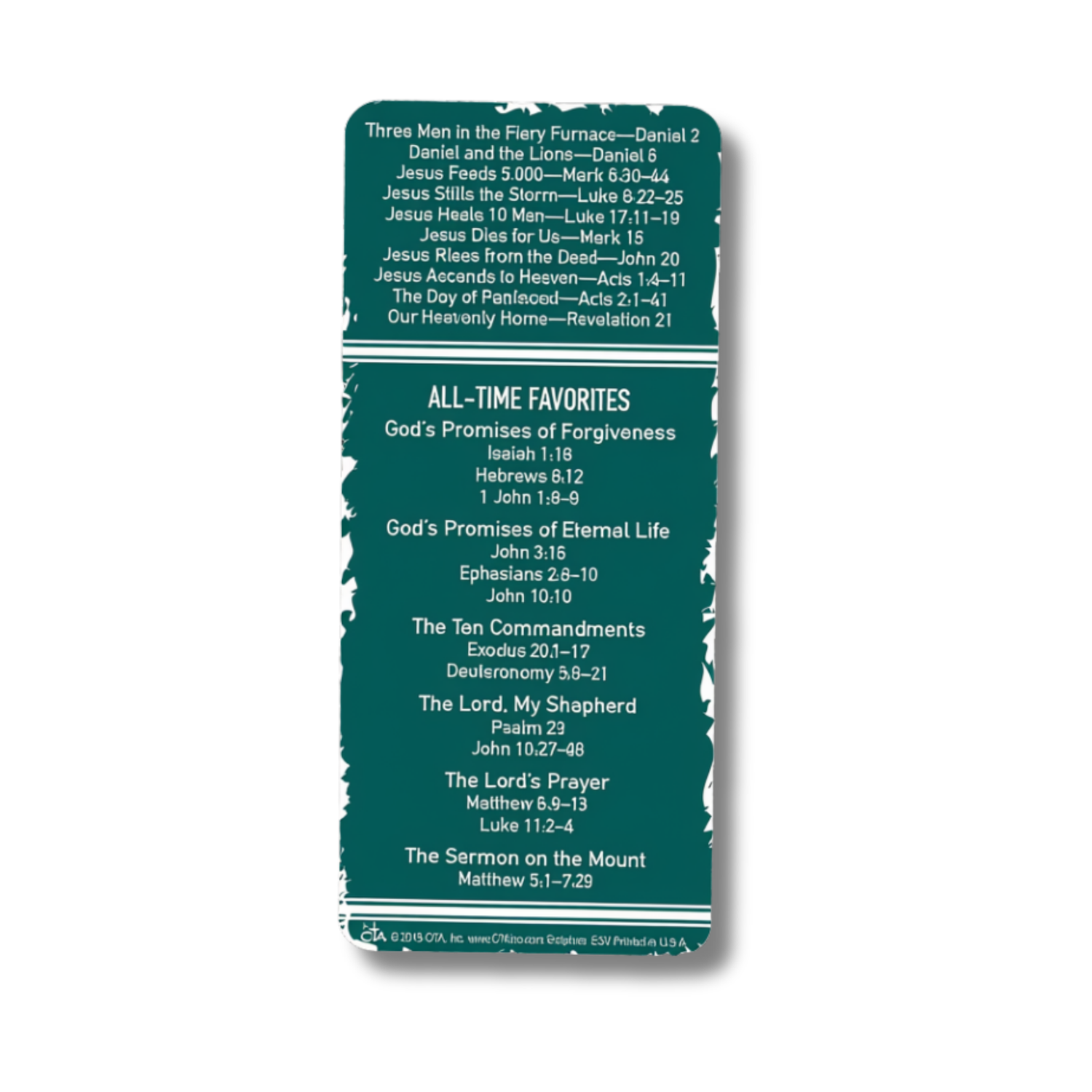 3" x 7" XL Scripture Reference Card - Famous Passages of the Bible