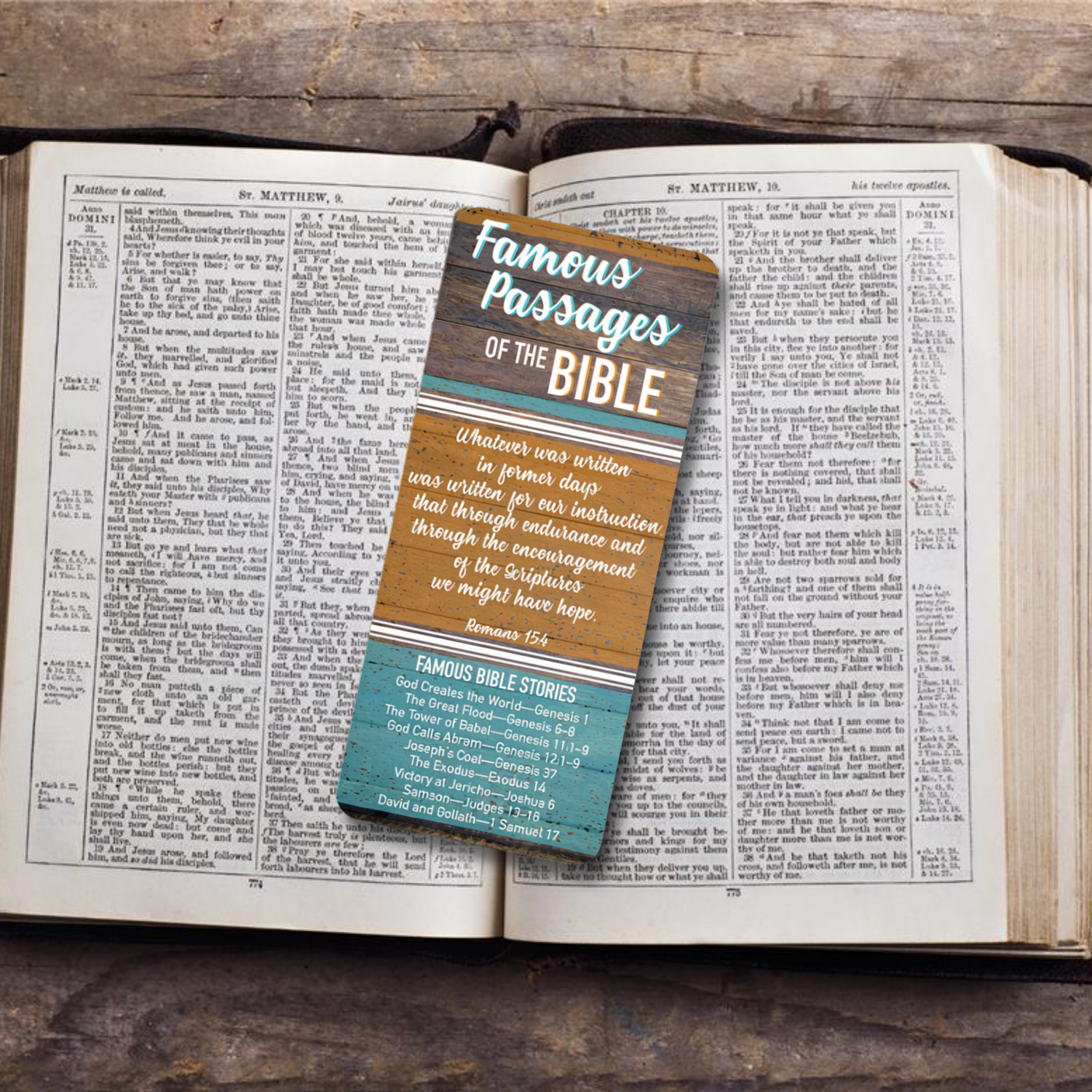 3" x 7" XL Scripture Reference Card - Famous Passages of the Bible