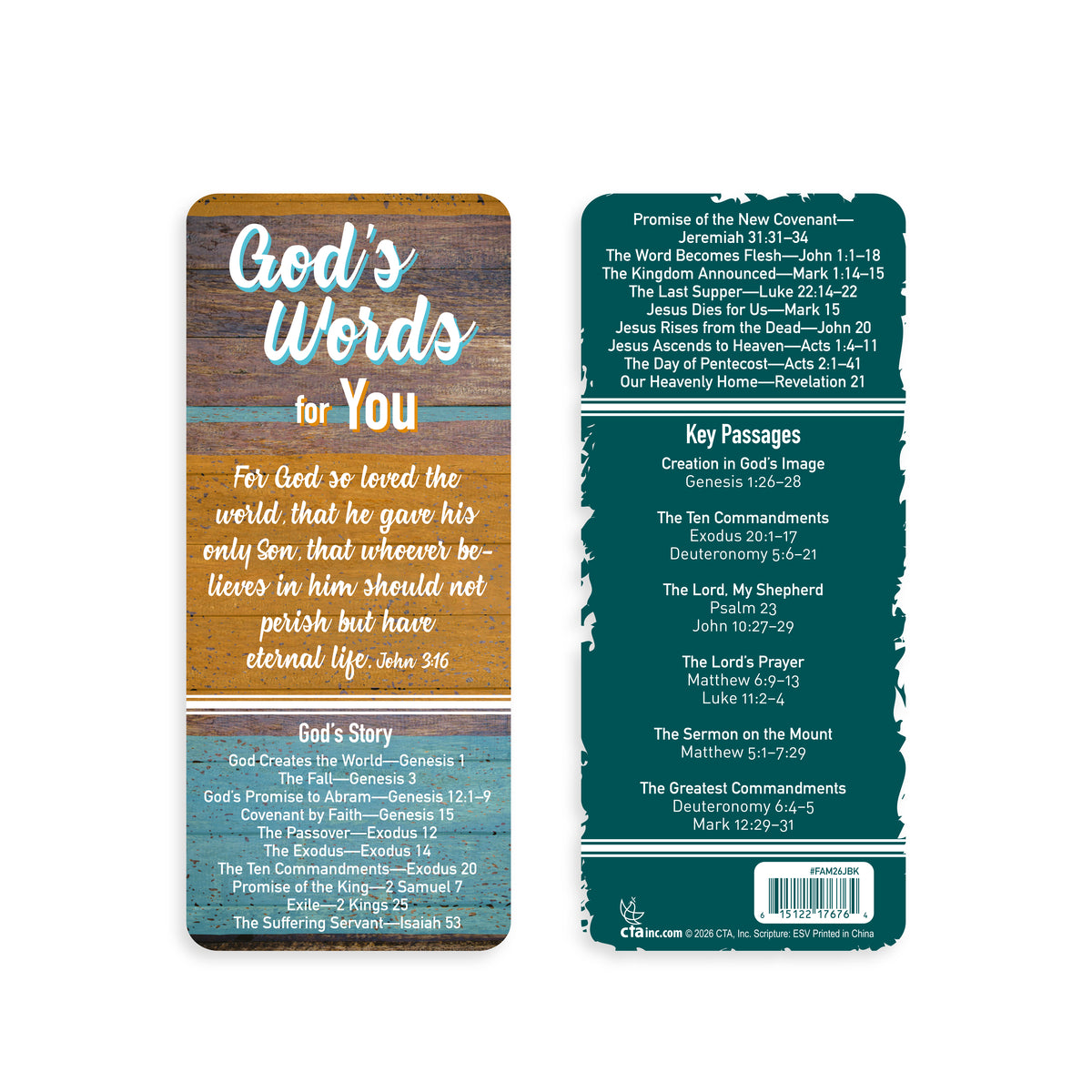God's Word for You Reference Card