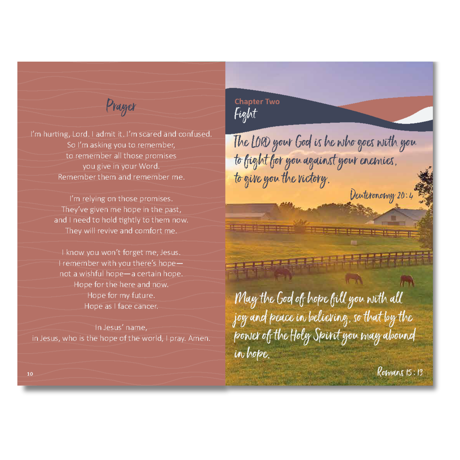 64-Page Full-Color Book: Facing Cancer with Hope, Leaning on Jesus