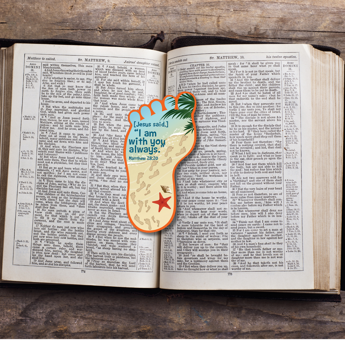 Kids Footprints Bookmark