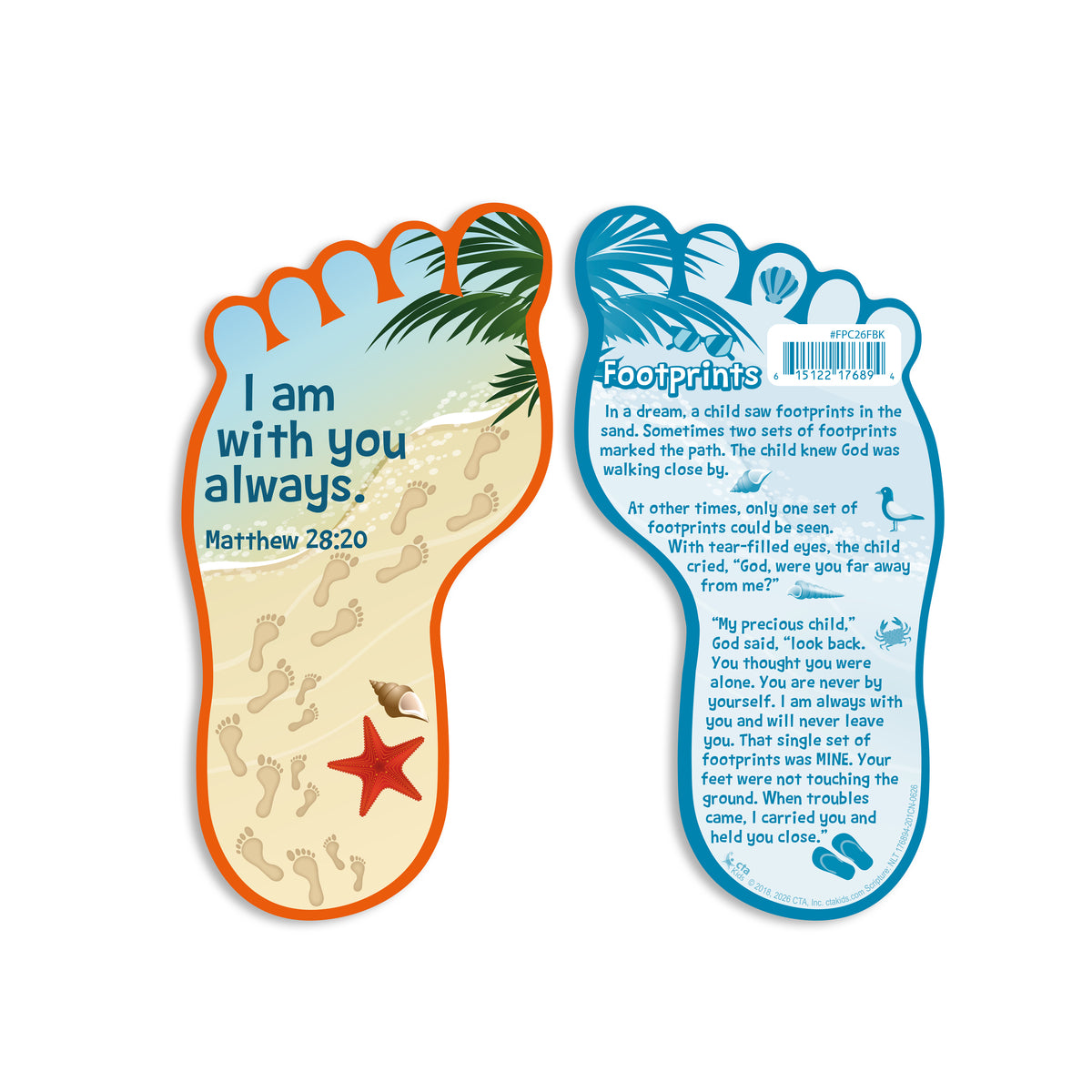 Kids Footprints Bookmark