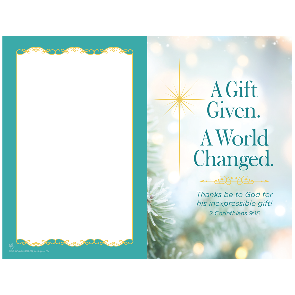 A Gift Given A World Changed Church Christmas Bulletin Cover