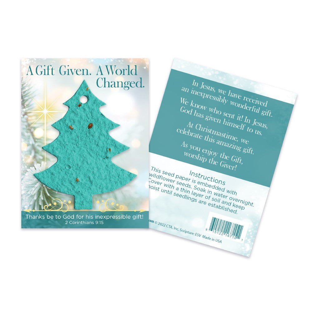 Plantable Seed and Card - A Gift Given. A World Changed.