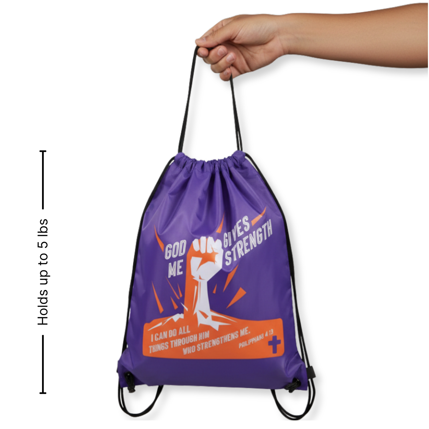 Drawstring Bag - God Gives Me Strength