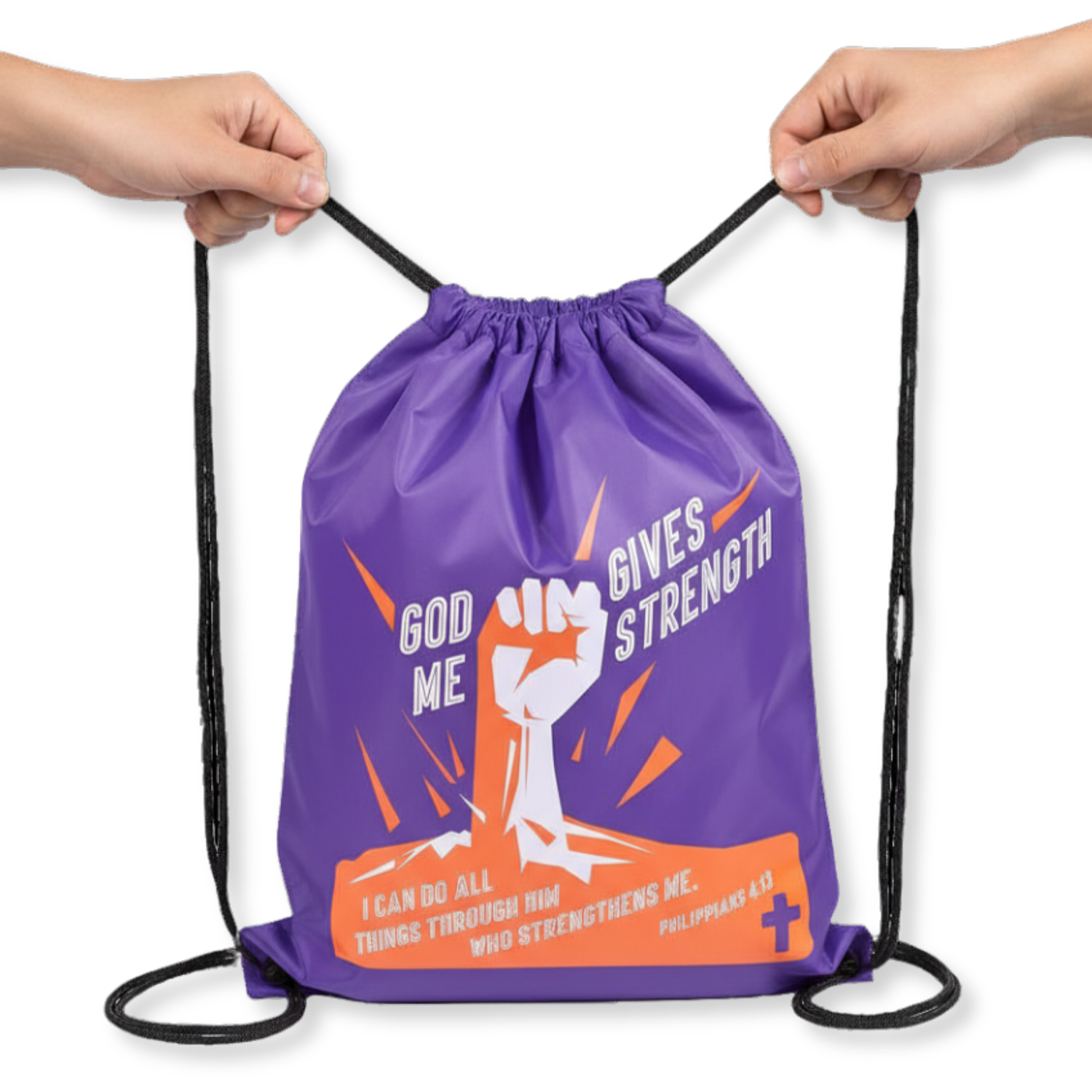 Drawstring Bag - God Gives Me Strength