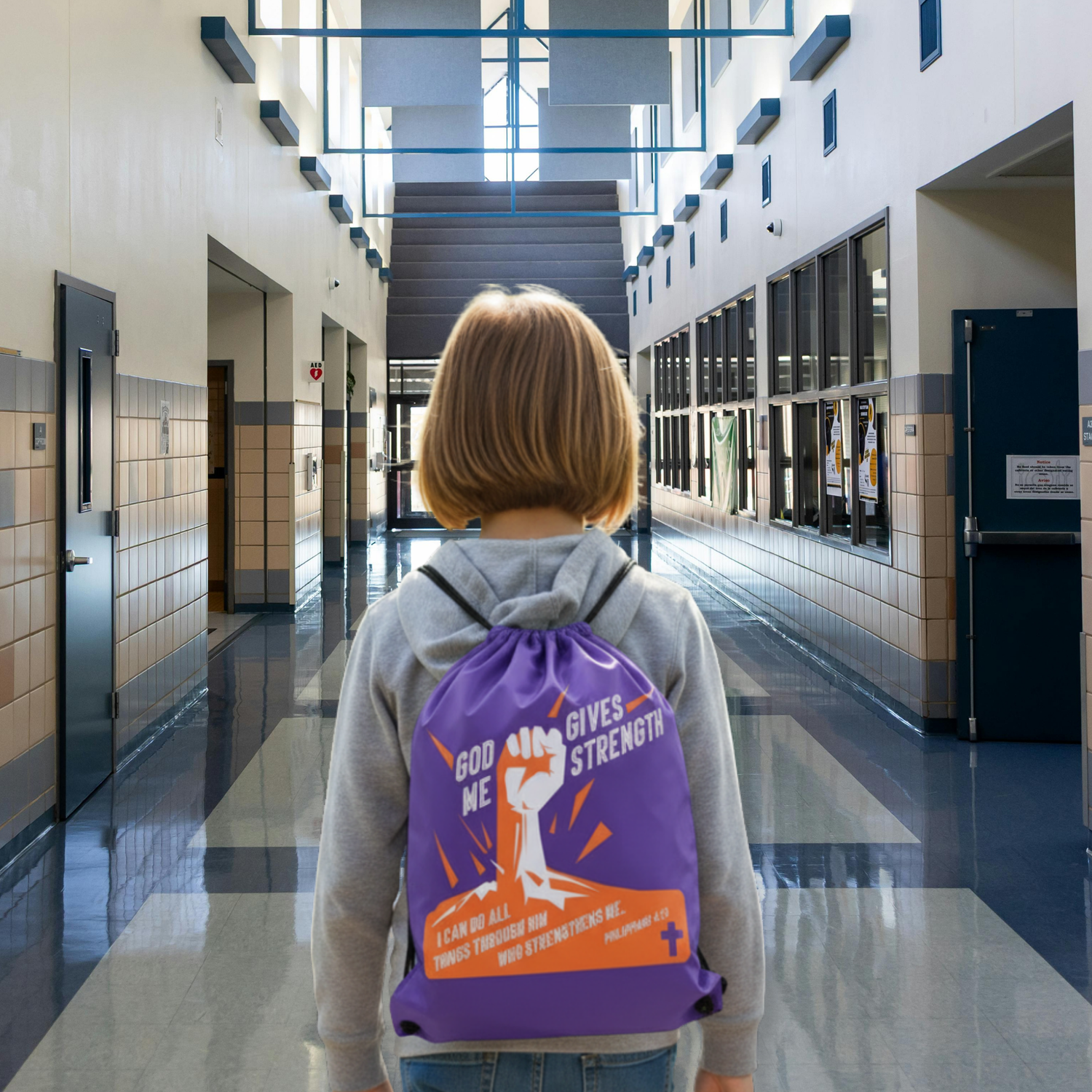 Drawstring Bag - God Gives Me Strength