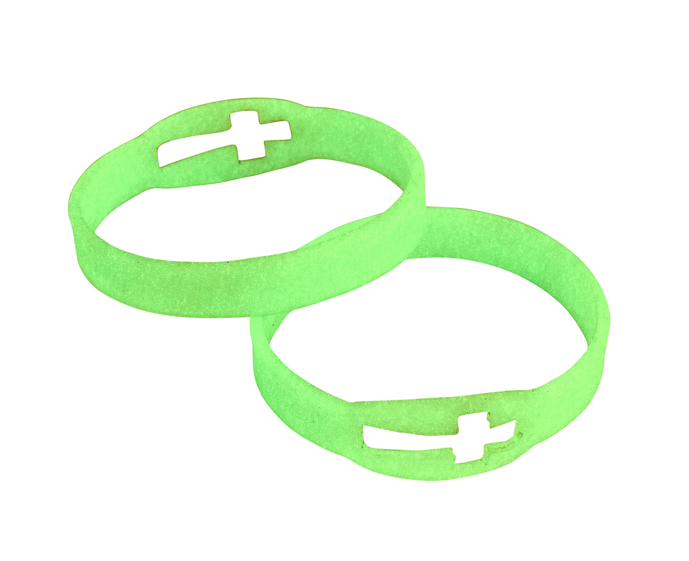 Glow-in-the-Dark KJV Cross Bracelet
