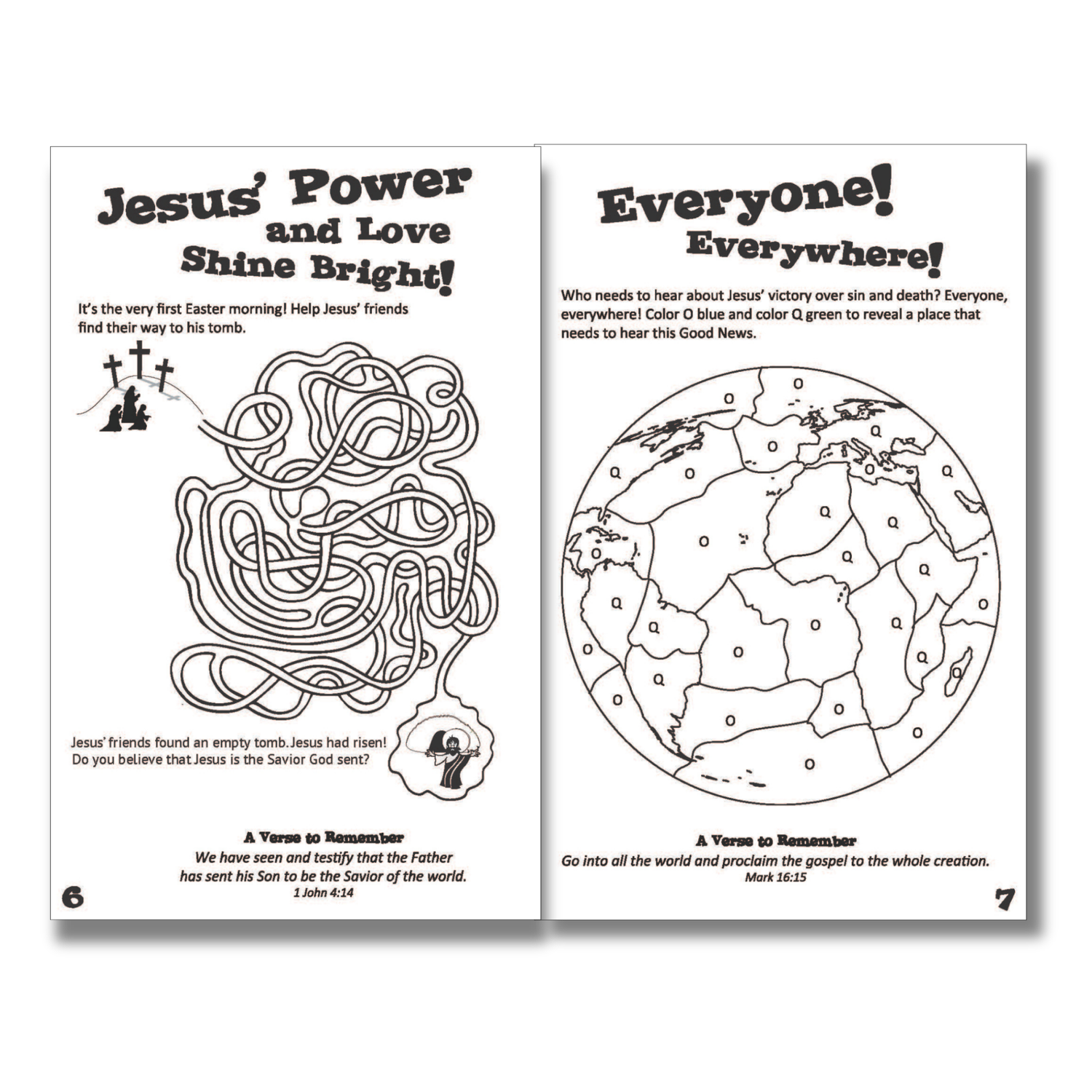 16-Page Activity Booklet - G.L.O.W. God Lights Our World