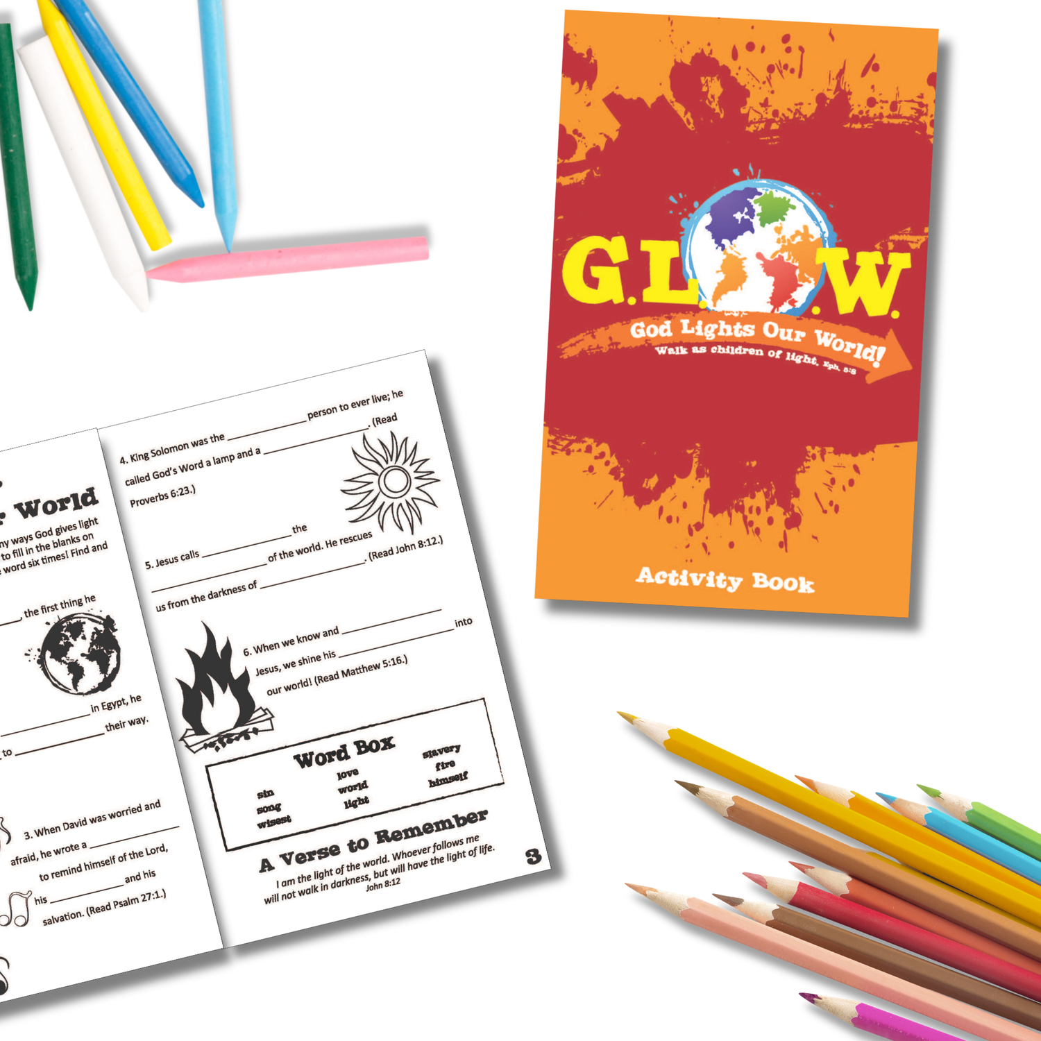 16-Page Activity Booklet - G.L.O.W. God Lights Our World