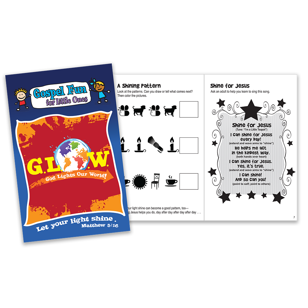 Fun 16-page activity book for ages 3–6 with games and coloring to help little ones discover how God lights their world (ESV). 
978-1-961346-07-9