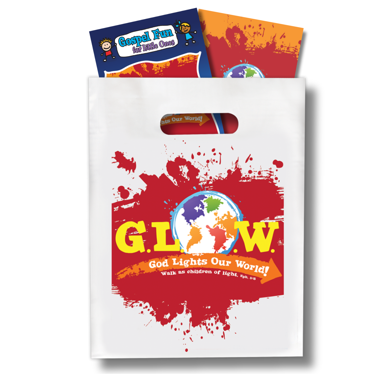 9" x 12" Goodie Bags (12 Pack) - G.L.O.W. God Lights Our World