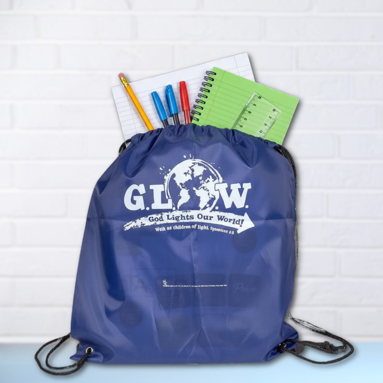 Drawstring Bag - G.L.O.W. God Lights Our World