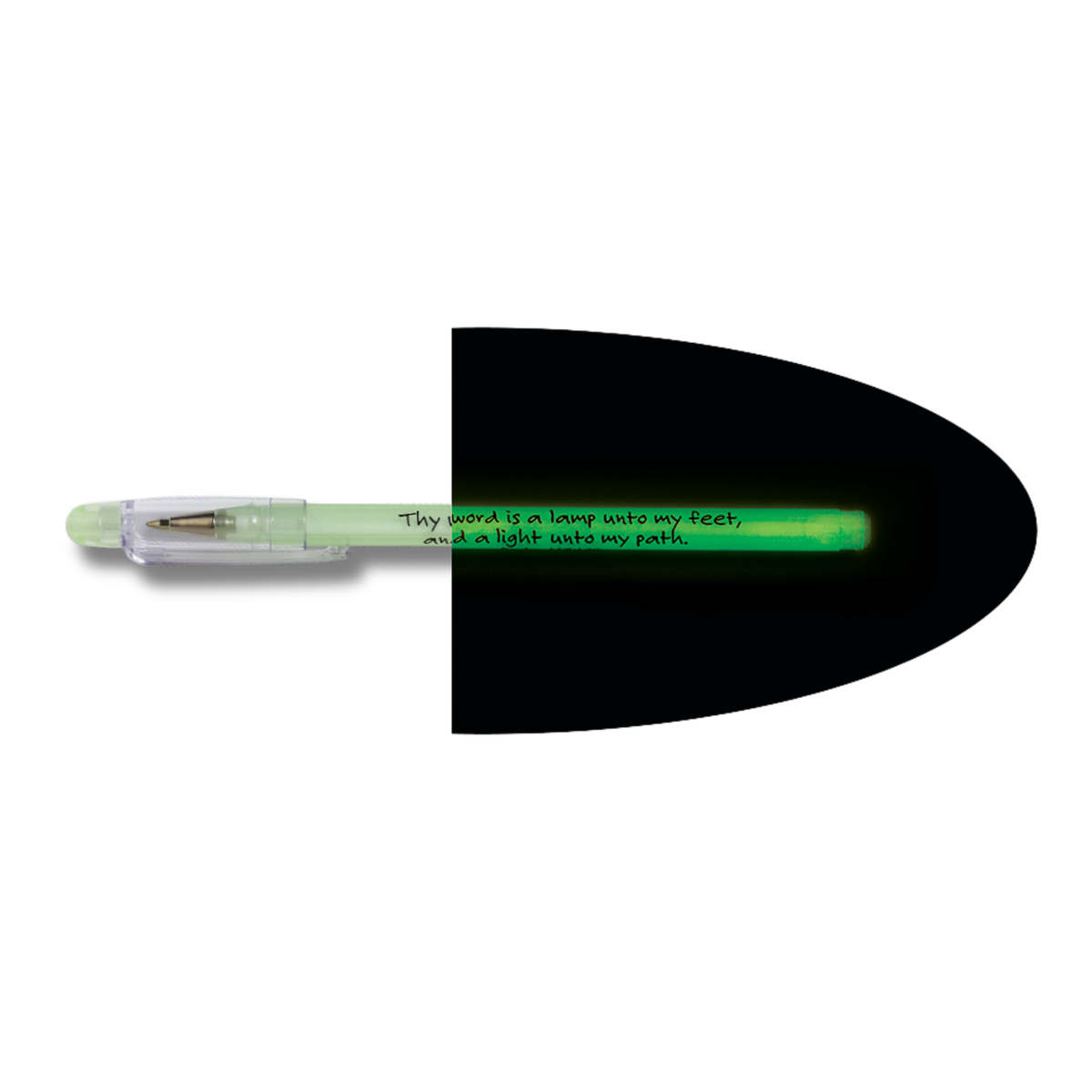 Glow-in-the-Dark Ink Pen - KJV - Psalm 119:105