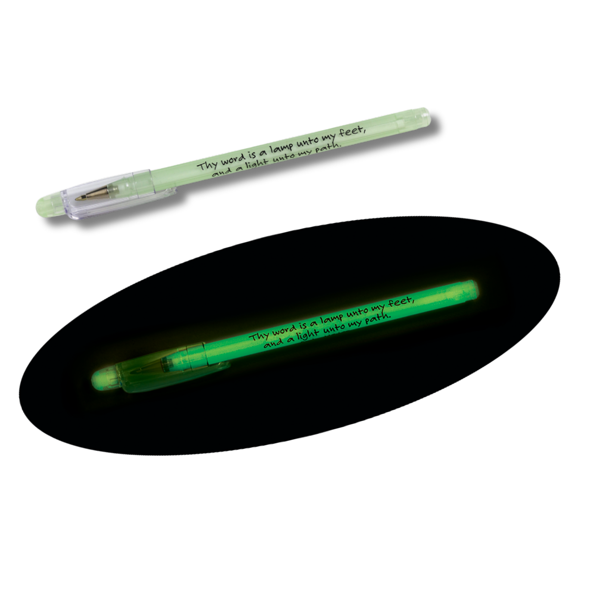 Glow-in-the-Dark Ink Pen - KJV - Psalm 119:105