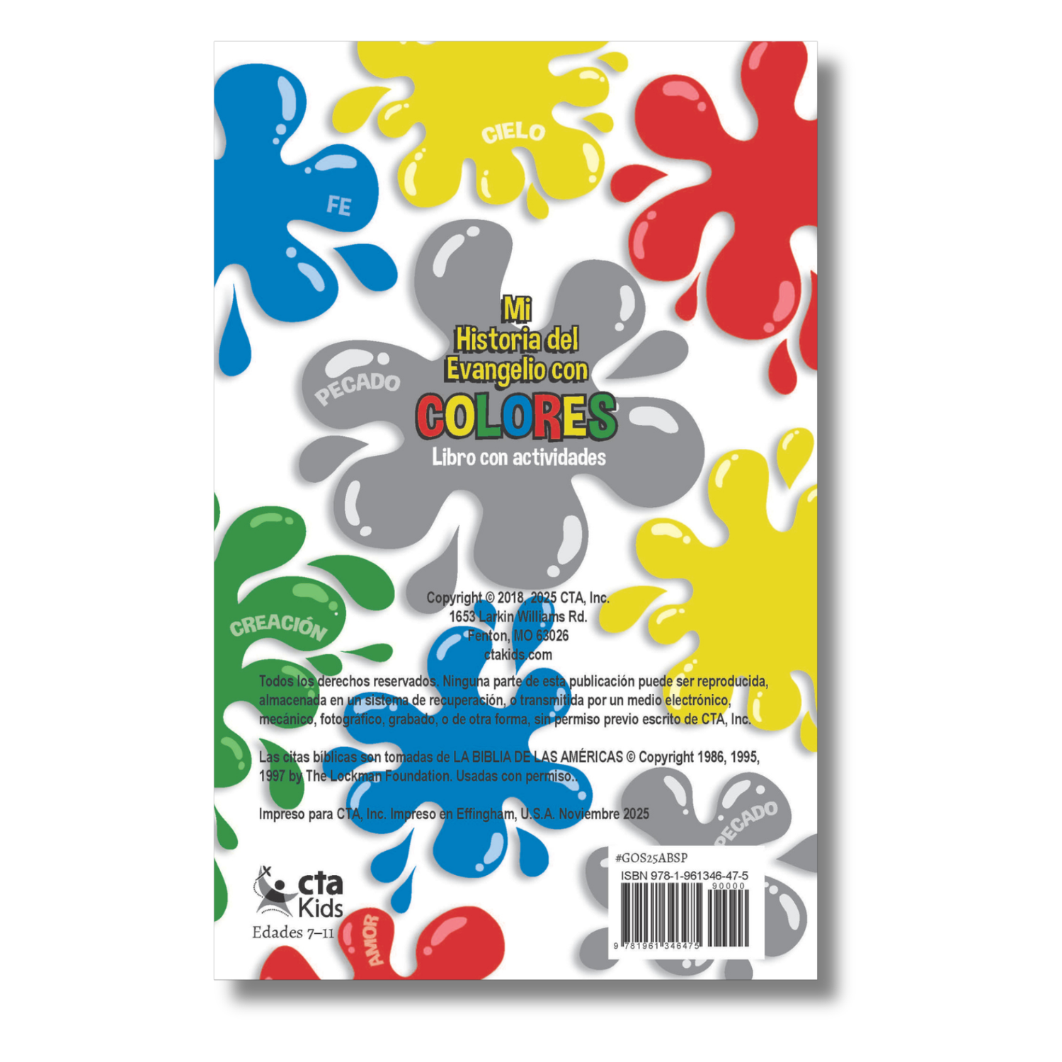 16-Page SPANISH Activity Booklet - Gospel Story by Colors