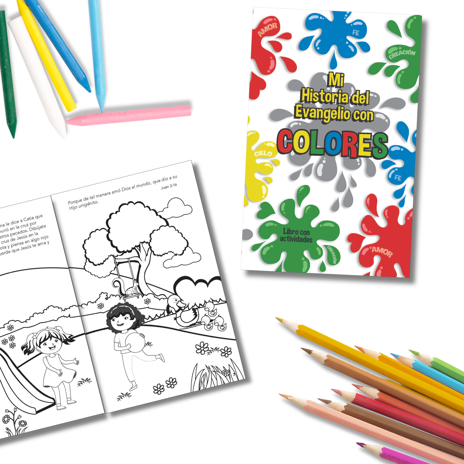 16-Page SPANISH Activity Booklet - Gospel Story by Colors