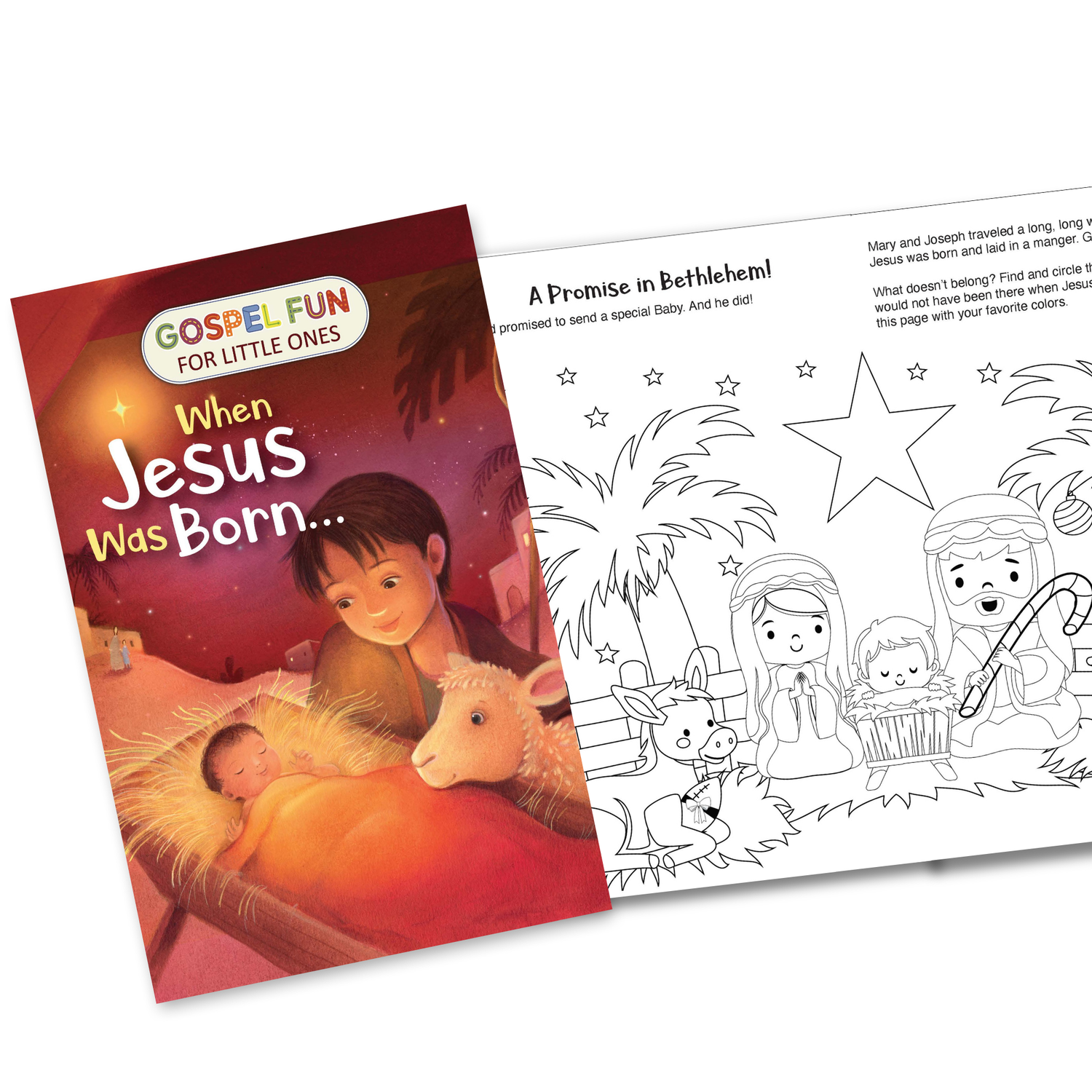 Gospel Fun for Little Ones Activity Booklet for Preschoolers - KJV - When Jesus Was Born