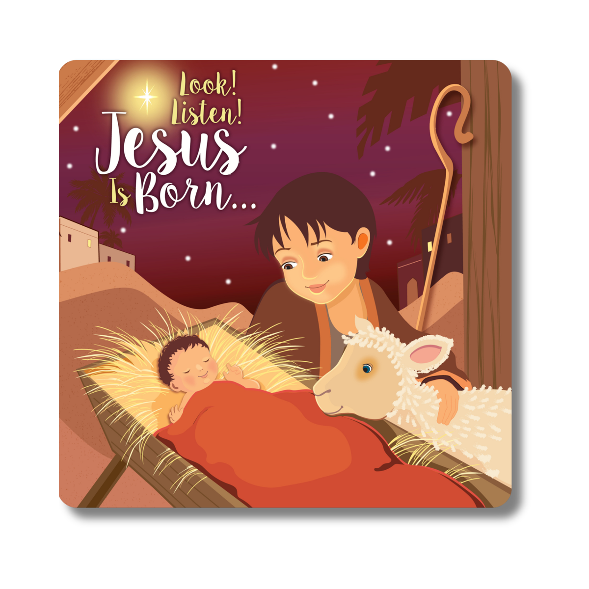 8-Page Board Book - KJV - Look! Listen! Jesus Is Born