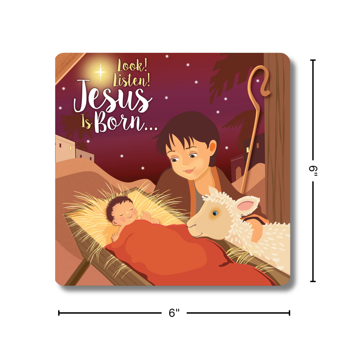 8-Page Board Book - KJV - Look! Listen! Jesus Is Born