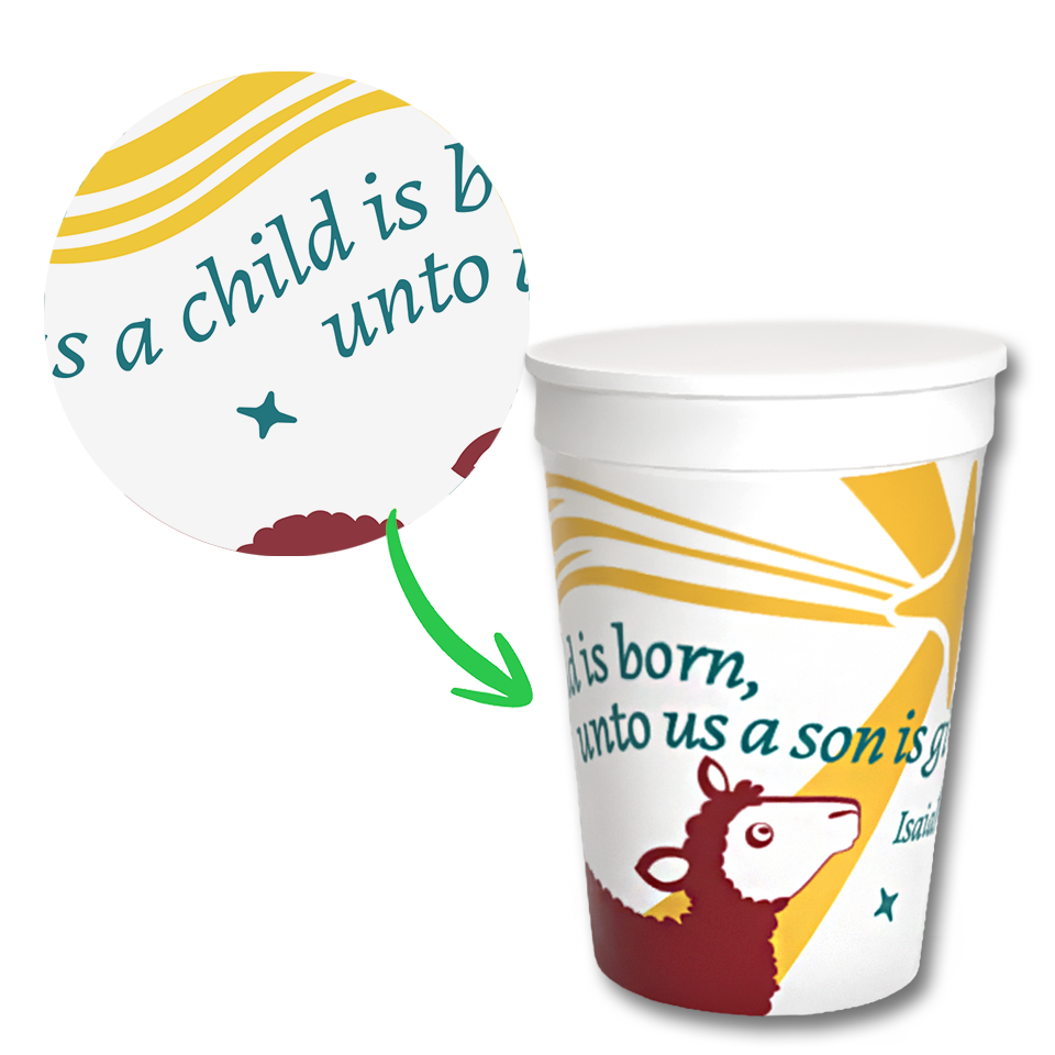 12oz Plastic Party Tumbler - KJV - When Jesus Was Born
