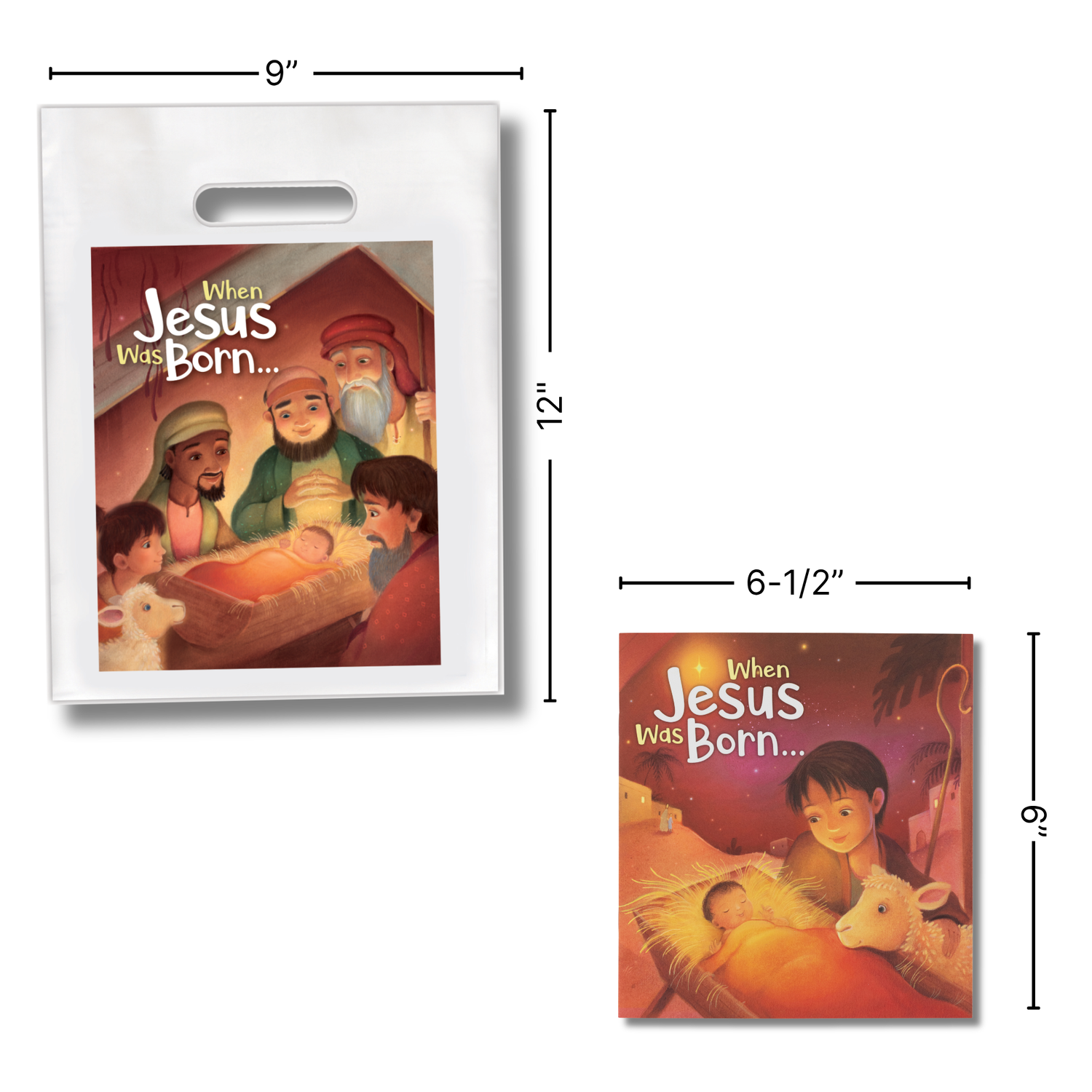 16-Page Children's Softcover Story Book & Free Goodie Bag - When Jesus Was Born