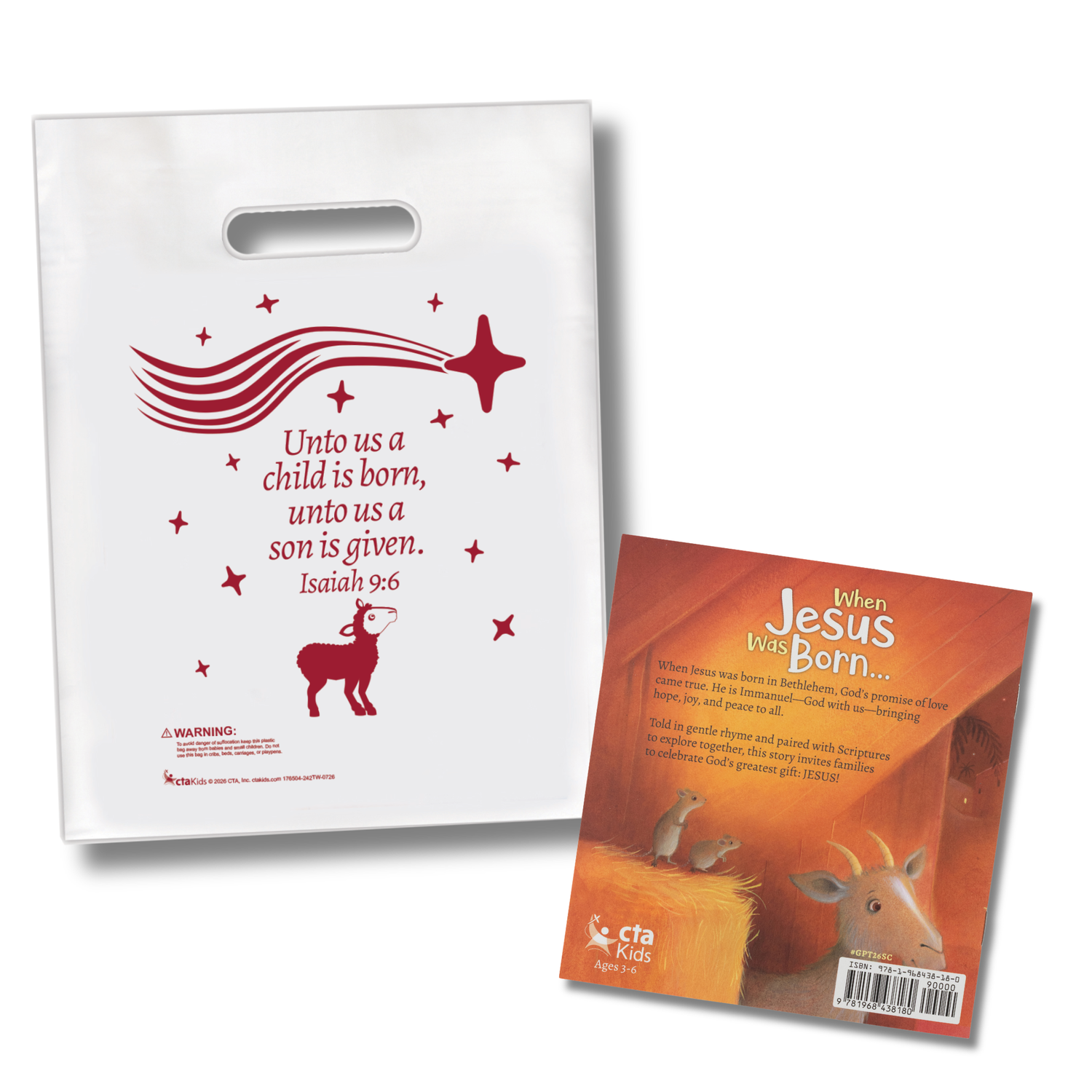 16-Page Children's Softcover Story Book & Free Goodie Bag - When Jesus Was Born